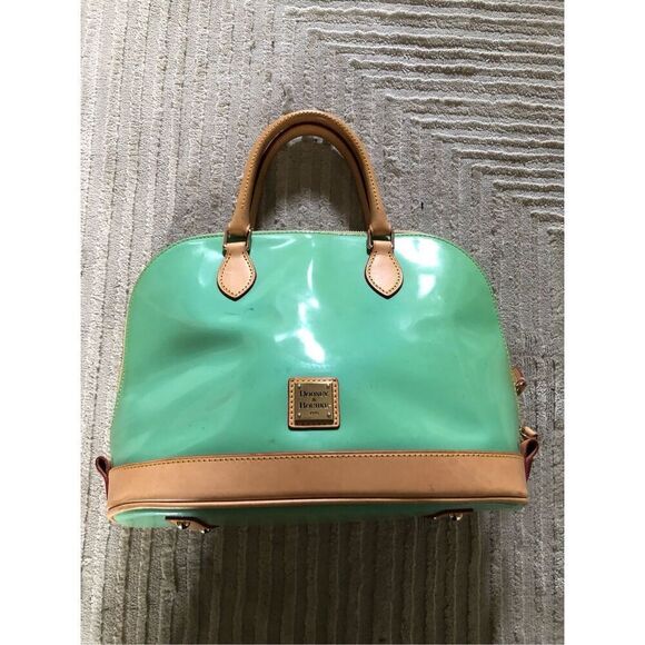 Dooney & Bourke Zip Zip Sea Foam Patent Satchel - Picture 4 of 11